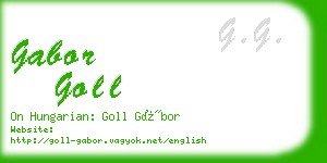 gabor goll business card